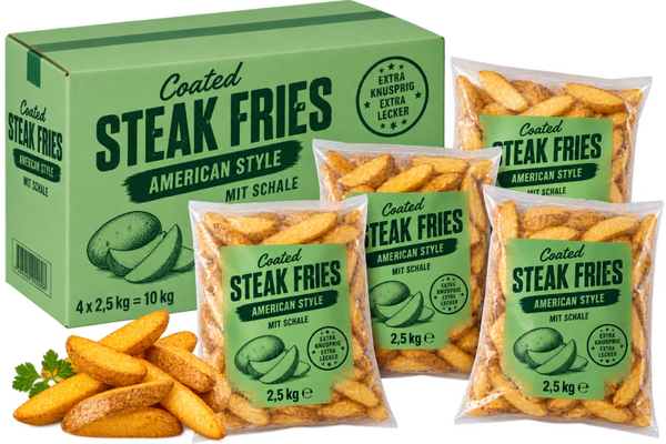 Steak Fries mit Schale American Style