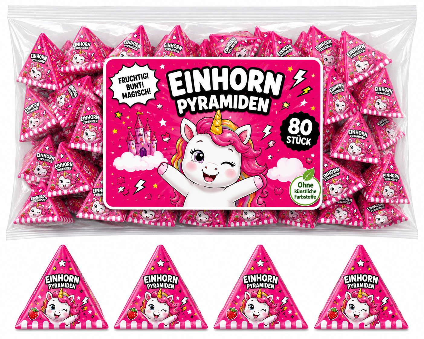 Fruchtgummi "Einhorn Pyramide"