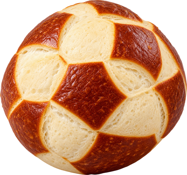 Fußball Laugenbrötchen