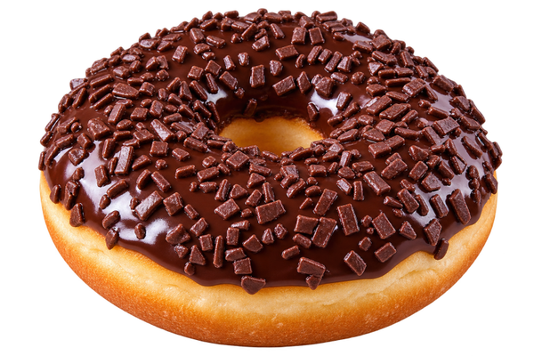 Schoko Donut mit dunklen Splits