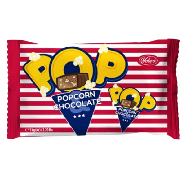 Kleine Schokoriegel mit Popcorn-Stücken
