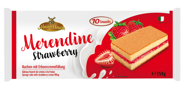 Kuchenschnitte mit Erdbeercremefüllung