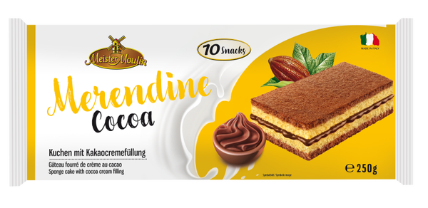 Kuchenschnitte mit Kakaocremefüllung