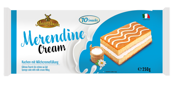 Kuchenschnitte mit Milchcremefüllung