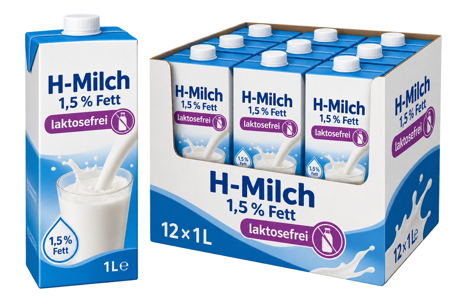 H-Milch 1,5 % Fett – laktosefrei