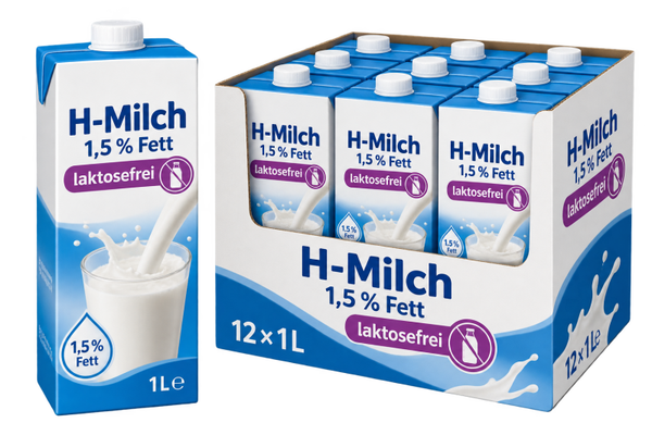 H-Milch 1,5 % Fett – laktosefrei
