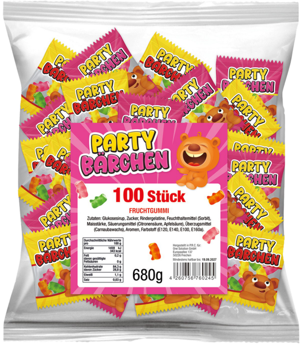 Fruchtgummi "JoNi´s Party Bärchen"