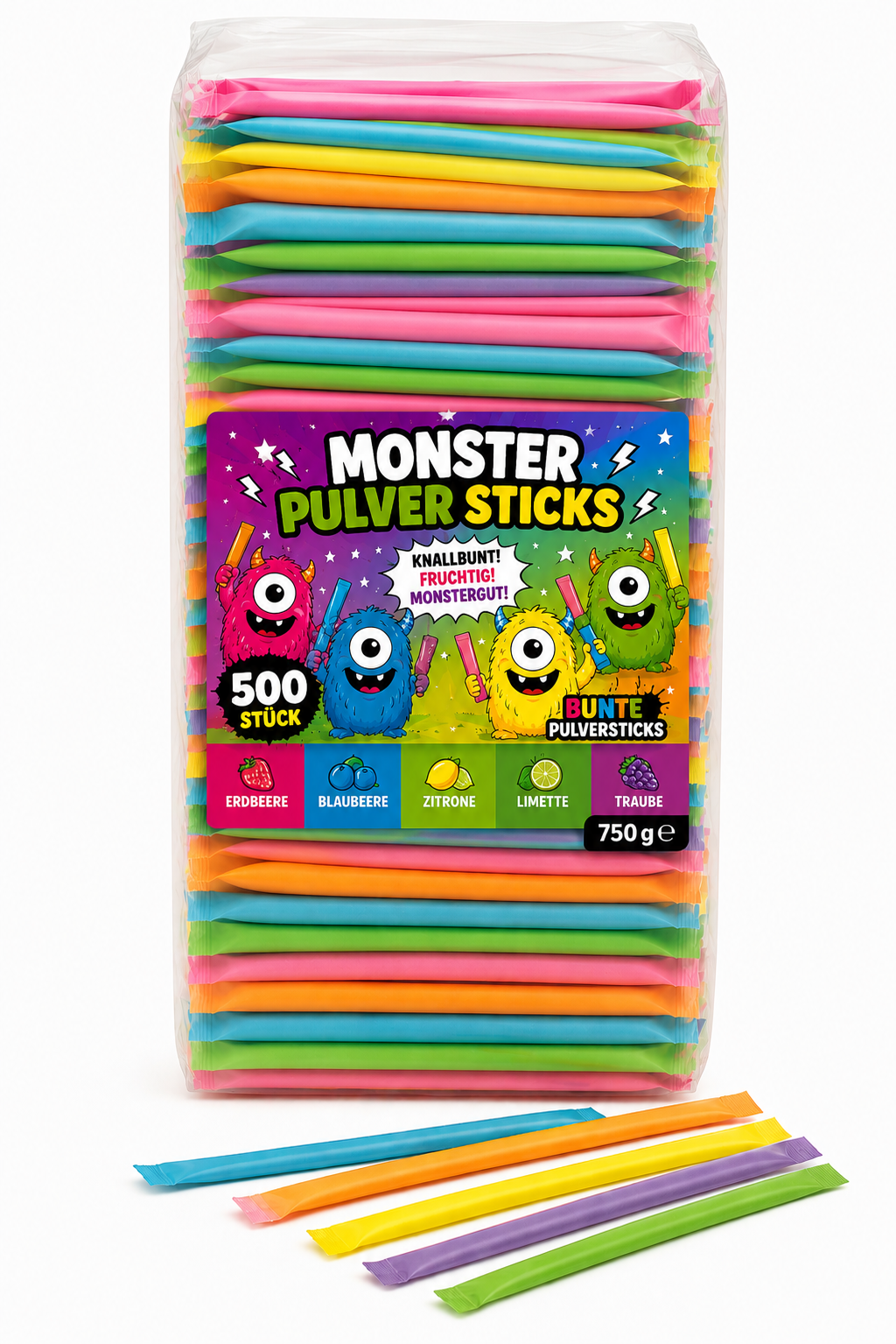 Bunte Pulversticks