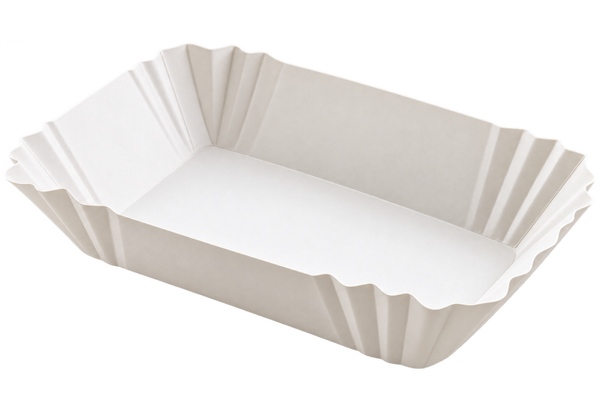 Pappschalen weiß 9x14x3cm