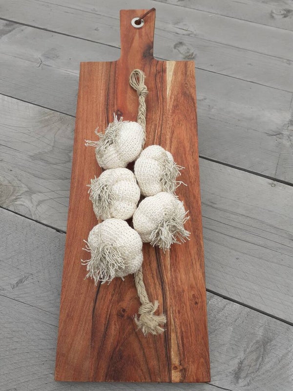 Handgemaakte Gehaakte Knoflook Decoratie