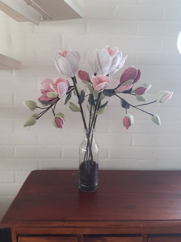 Handgemaakte Gehaakte Magnolia Bloemen