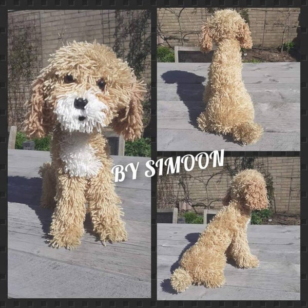 Knuffel Puppy Hond Met Handgemaakt Design