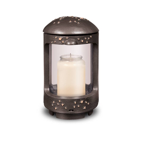 Laterne Mond und Sterne Bronze