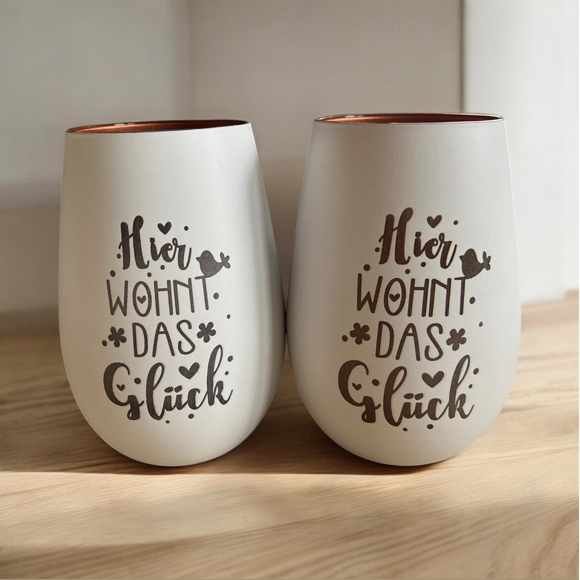 Gravierte Windlichtgläser