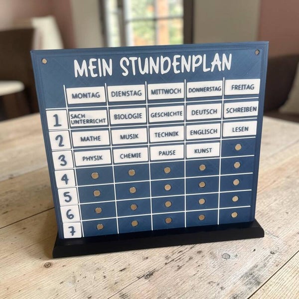 Magnetischer Wochenplan & Stundenplan