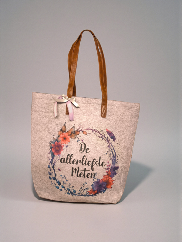 Vilten tas lederlook