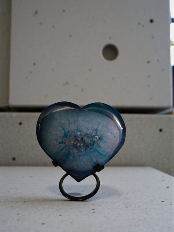 Blauwe sardonyx hart