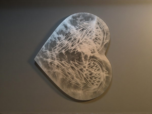 Seleniet hart met vleugels