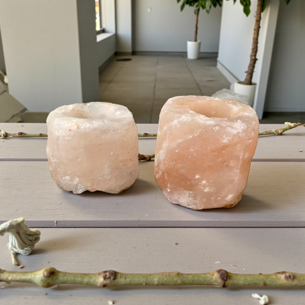 Zoutsteen kaarshouder