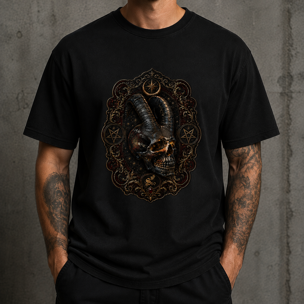 S10 T-shirt Devil skull