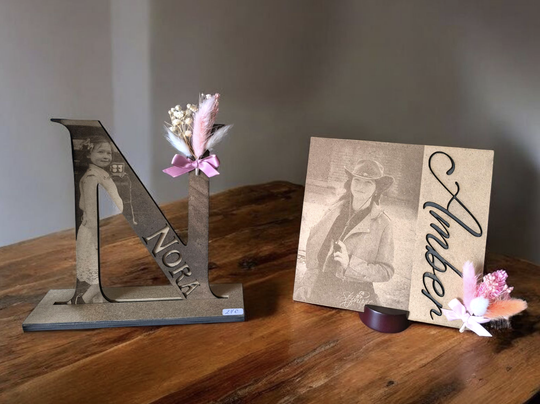 Letter foto hout