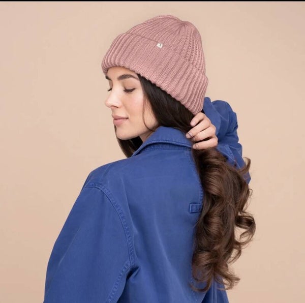 PRE ORDER Glazey Satin Lined Beanie Blush