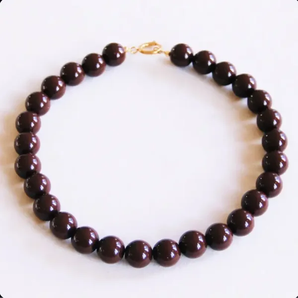 Kralen ketting XXL - donkerbruin