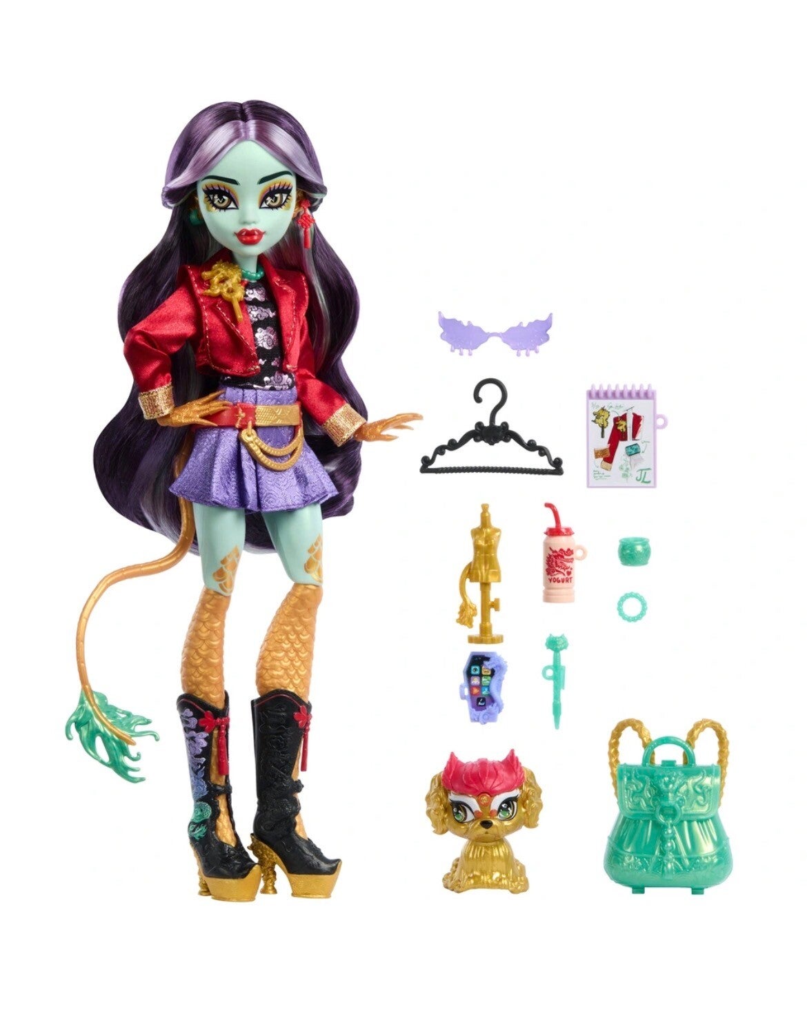 Jinafire long avec animal de compagnie - poupée Monster High