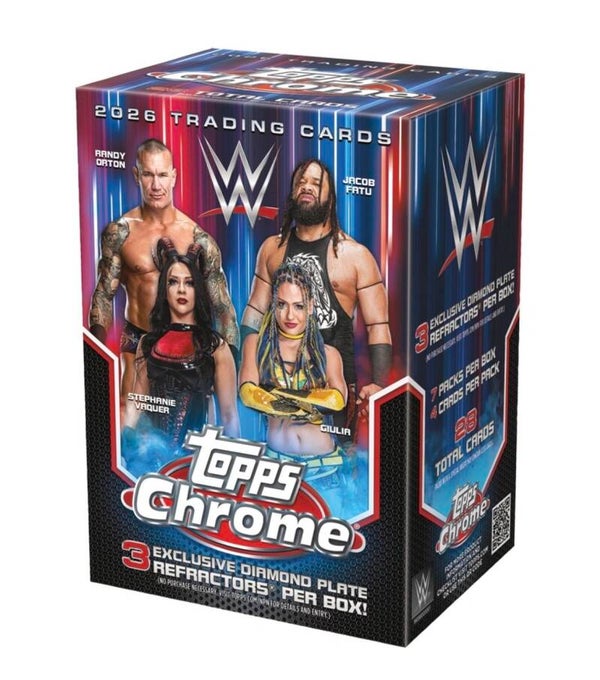 WWE - Topps Chrome Value Box 28 Cartes
