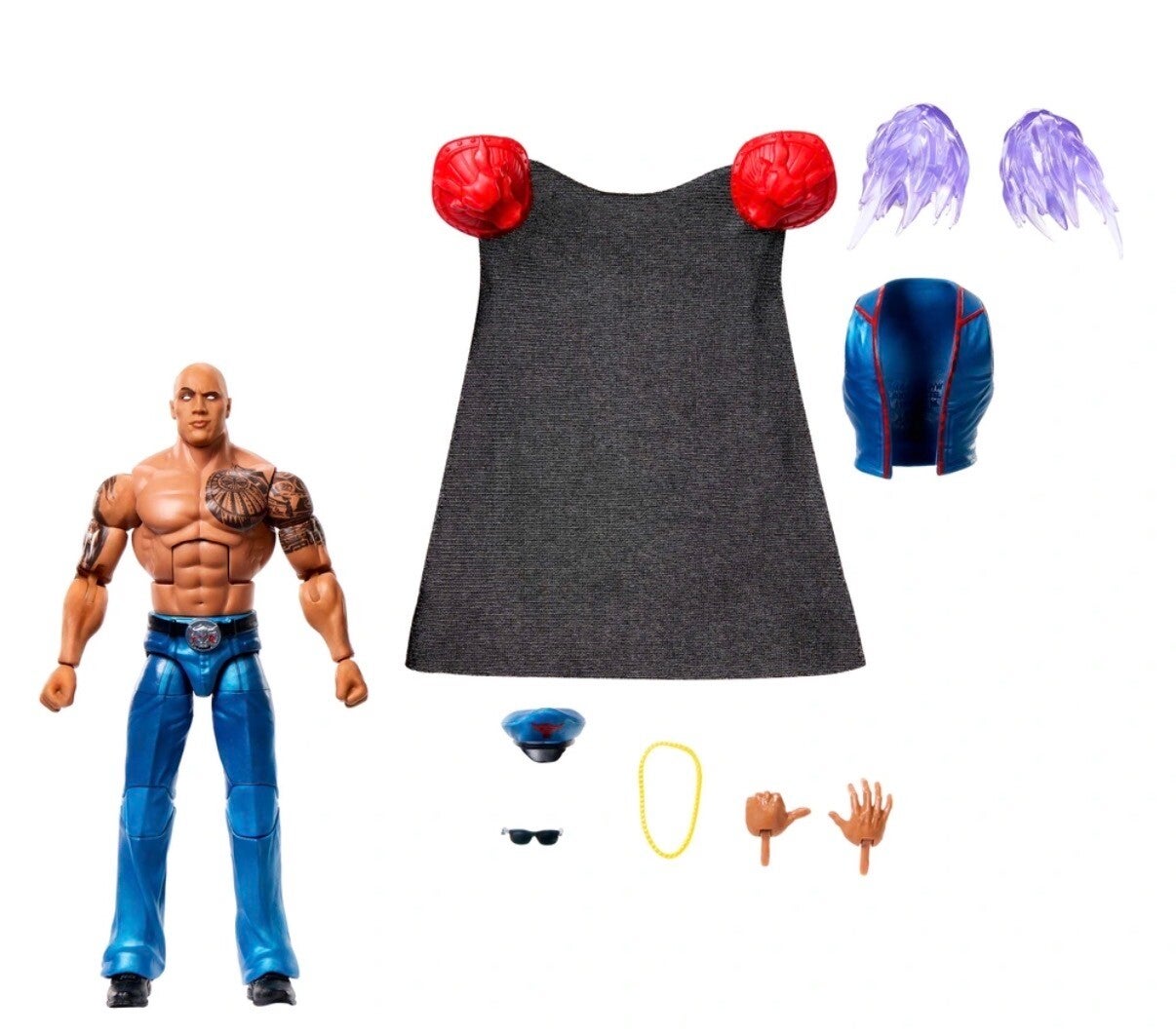 WWE x Street Fighter - Figurine The Rock Final Boss 'M.Bison Player 2