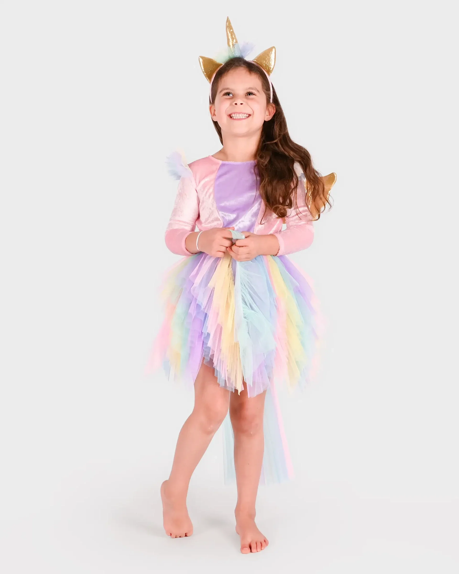 Den goda fen DRESS UNICORN w DIADEM - Kostüme