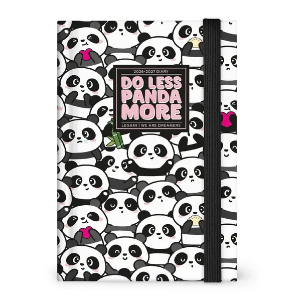 LEGAMI Foto-Tagesplaner 2026/2027 für 16 Monate - Panda - Medium