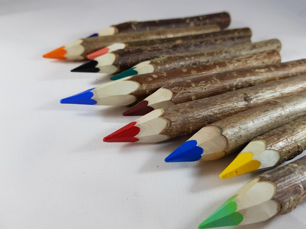 Zweigstifte Buntstifte Holz Buntstifte Farbstifte Rustikale