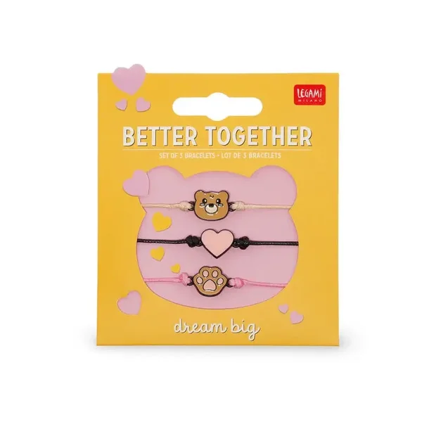 LEGAMI Set aus 2 Armbändern - Teddy Bear - Set of 2 Bracelets