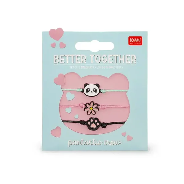 LEGAMI Set aus 2 Armbändern - Panda - Set of 2 Bracelets