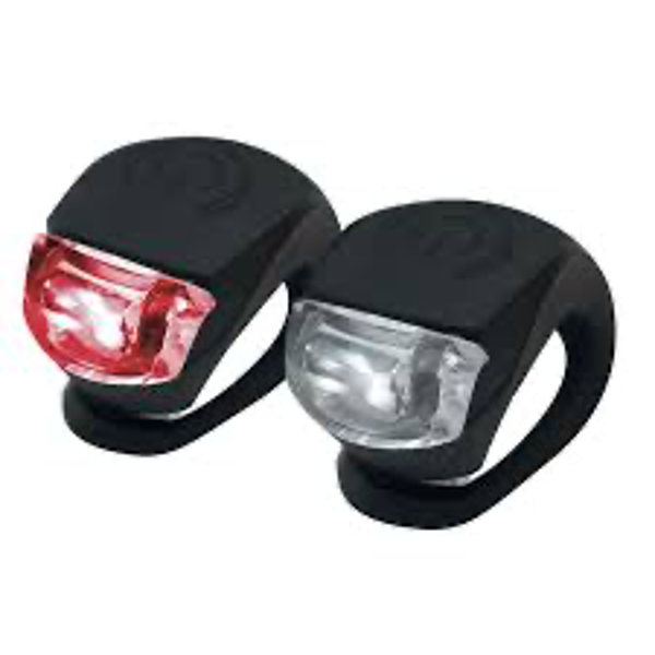 Satz Von 2 Lichter LED Für Fahrrad - Bike Light Set Red Und White Legami