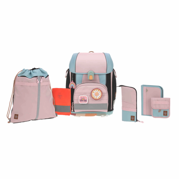 Schulranzen Set 7-teilig „Boxy Unique“ – Rose Blue Black