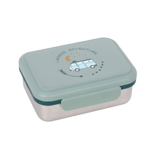 Kinder Brotdose Edelstahl - Lunchbox, Adventure Bus