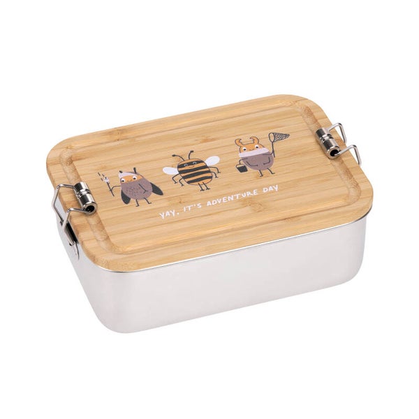 Brotdose Kinder - Edelstahl Lunchbox, Nature