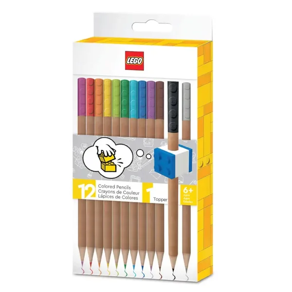 LEGO 12er-Pack Buntstifte 2.0 mit Aufsatz