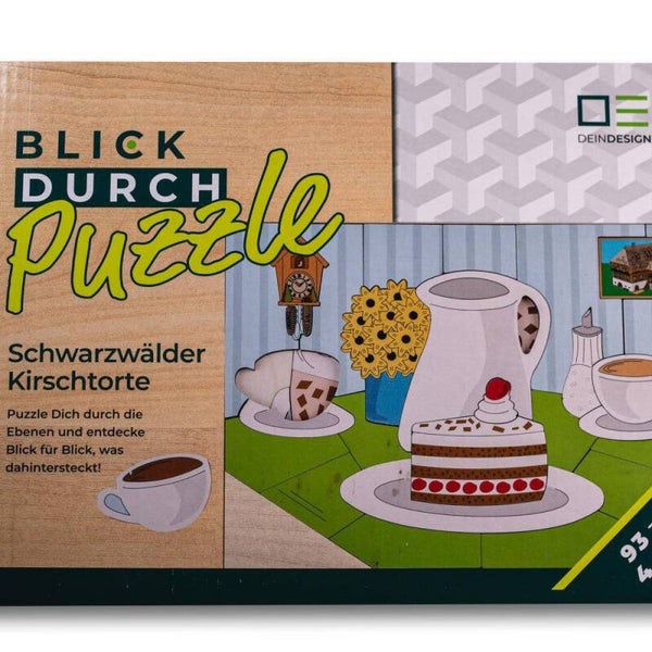 Blick-Durch-Puzzle: Schwarzwälder Kirschtorte