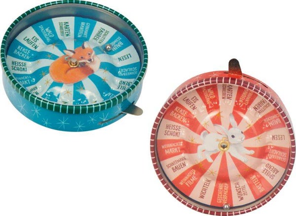 Mini-Roulette Entscheidungshelfer - Wintertiere im Weihnachtswald