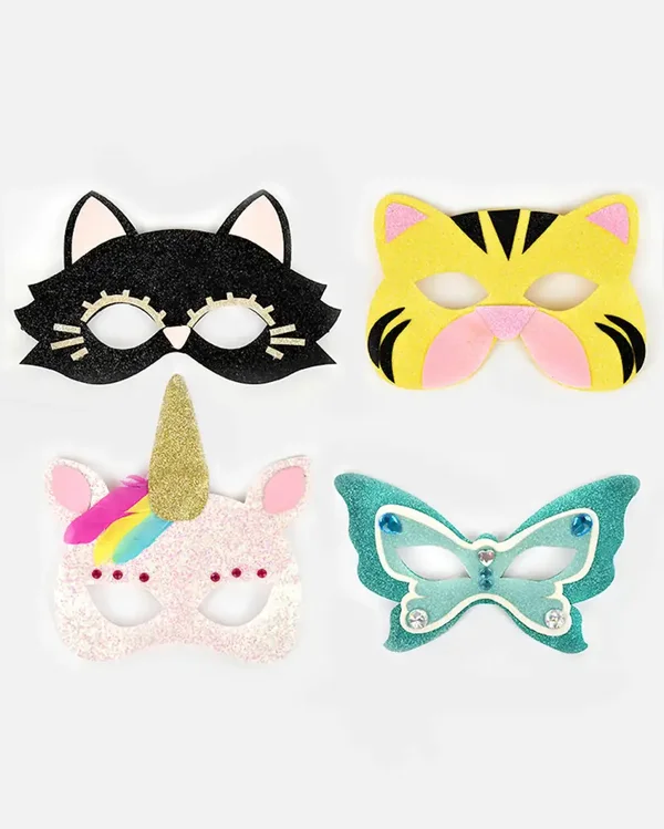 Den Goda Fen Glitzer Tiermaske Karton 19cm