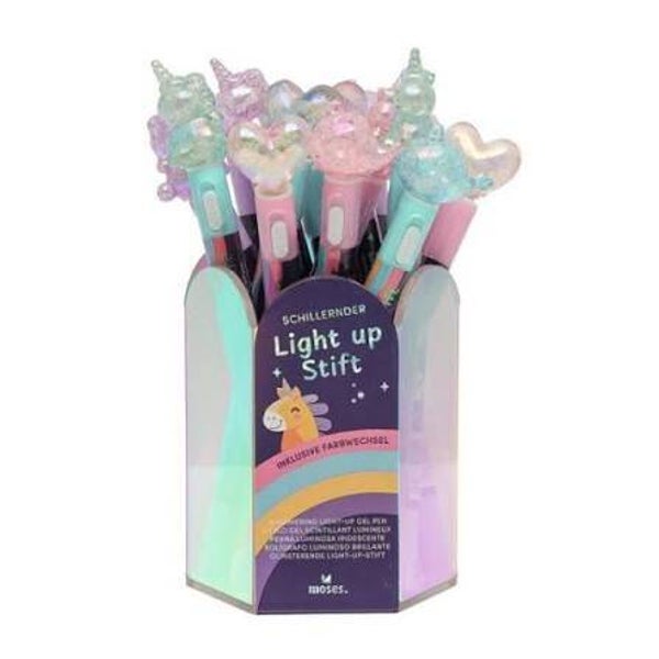 Moses Holo Light-up Stift Einhorn / Herz / Wal