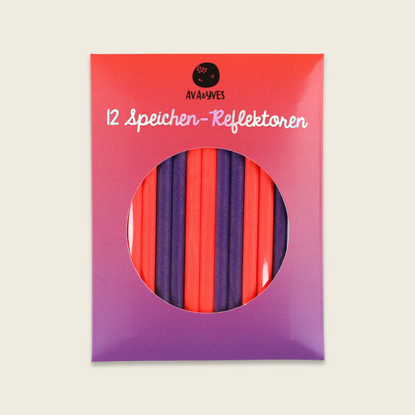 Ava&Yves Speichenreflektoren neonpink/violett