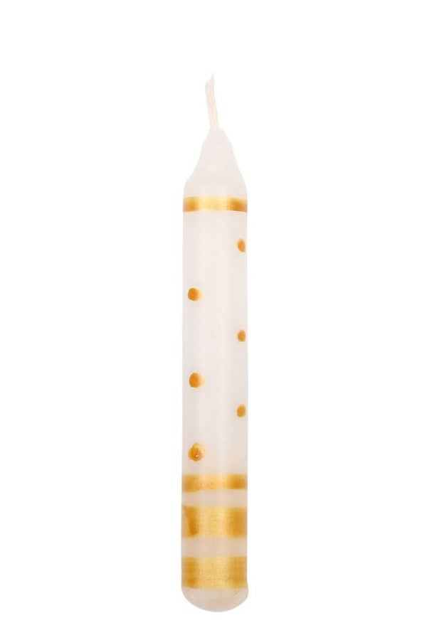 Kerze goldene Streifen