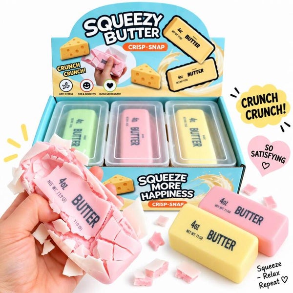 Knusprige Butter-Squishy, farbig sortiert