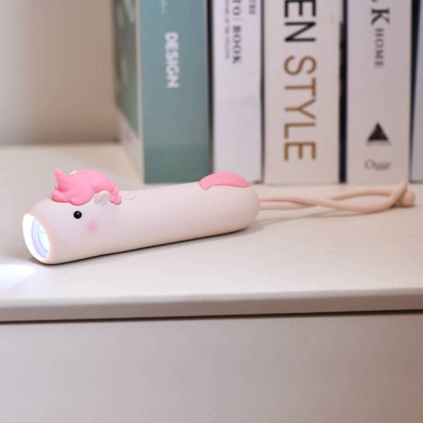 Winkee Taschenlampe Einhorn – wiederaufladbar mit 2 Lichtmodi