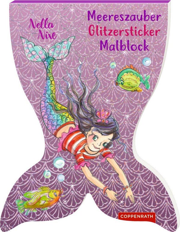 Coppenrath Meereszauber-Malblock: Glitzersticker (Nella Nixe)