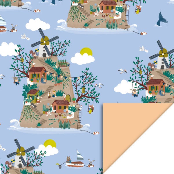 Geschenkpapier - World - Peach